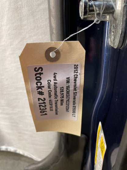 2012 Chevy Silverado K1500 LT LH Driver Rear Exterior Door OEM - Day's Parts Yard
