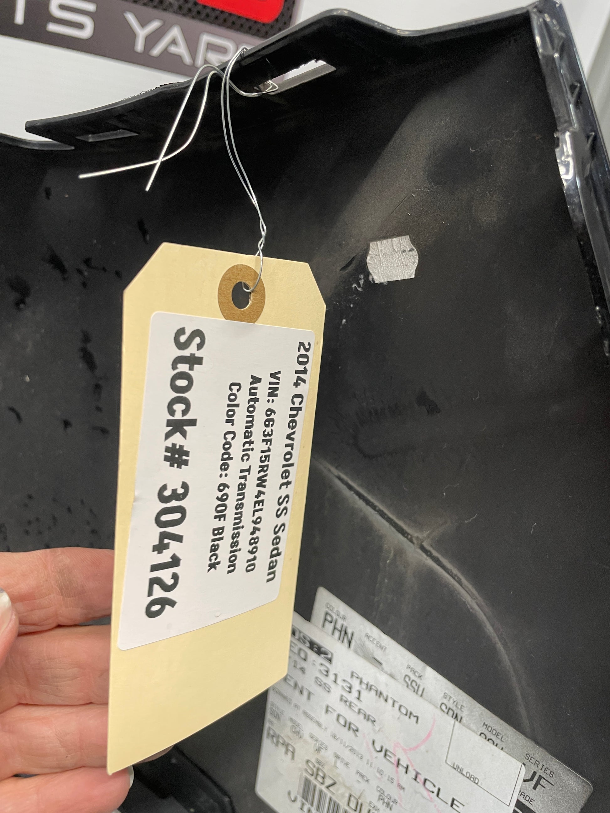 2014 Chevy SS Sedan Rear Bumper Cover Black OEM - Day's Parts Yard