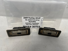 2009 Pontiac G8 GT RH & LH License Plate Tag Lights Lamps OEM