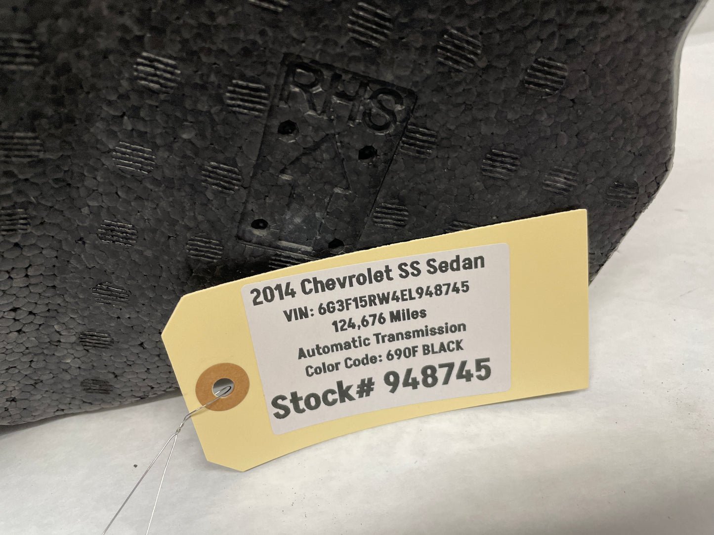 2014 Chevy SS Sedan RH Passenger Foam Fender Filler OEM - Day's Parts Yard