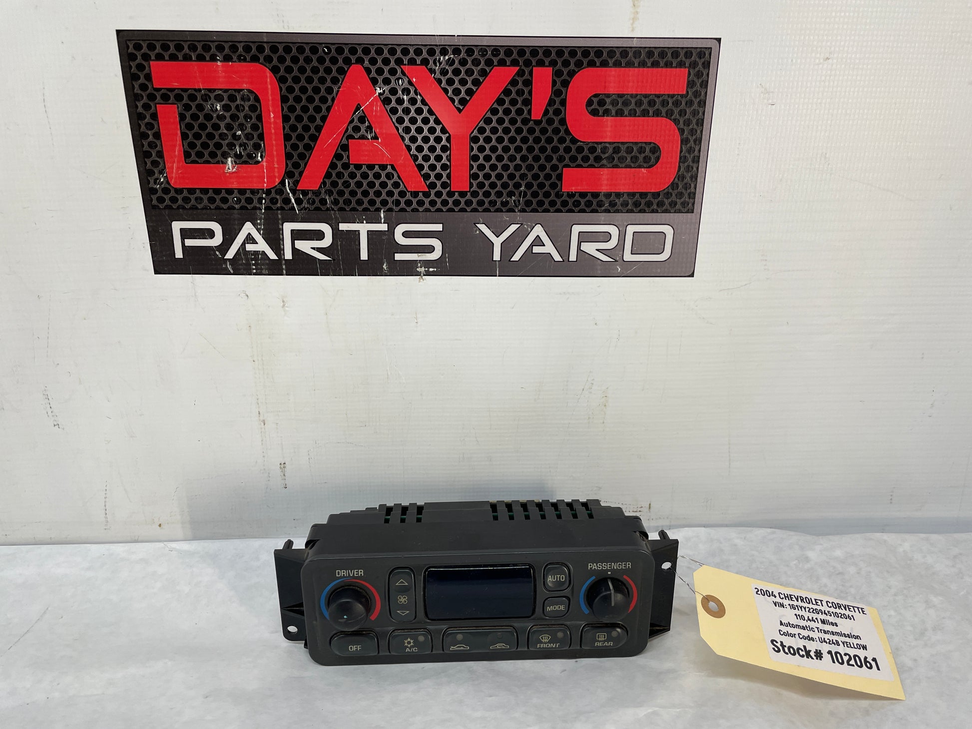 2004 Chevy C5 Corvette Dual Zone Temperature HVAC Dash Climate Control Unit Switch Panel OEM - Day's Parts Yard