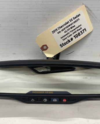 2015 Chevy SS Sedan Rearview Rear View Mirror Auto Dimming & OnStar OEM