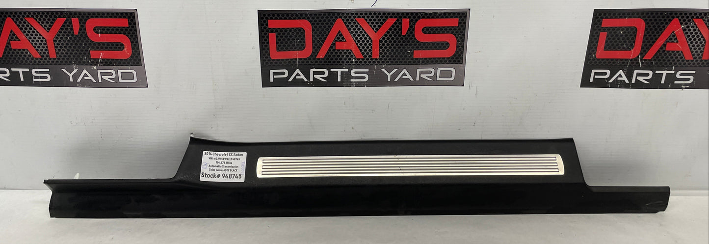 2014 Chevy SS Sedan RH Passenger Front Door Scuff Sill Plate Panel Trim OEM - Day's Parts Yard