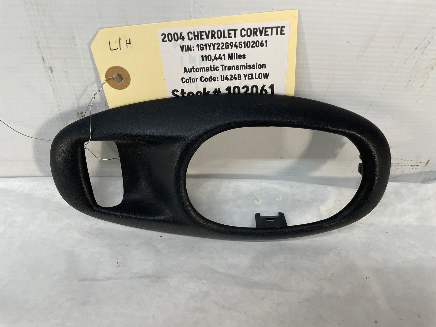 2004 Chevy C5 Corvette LH Driver Interior Door Handle Inner Trim Bezel Frame OEM - Day's Parts Yard