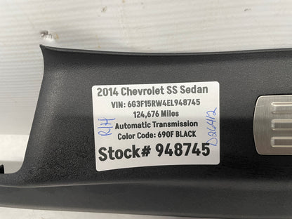 2014 Chevy SS Sedan RH Passenger Front Door Scuff Sill Plate Panel Trim OEM - Day's Parts Yard