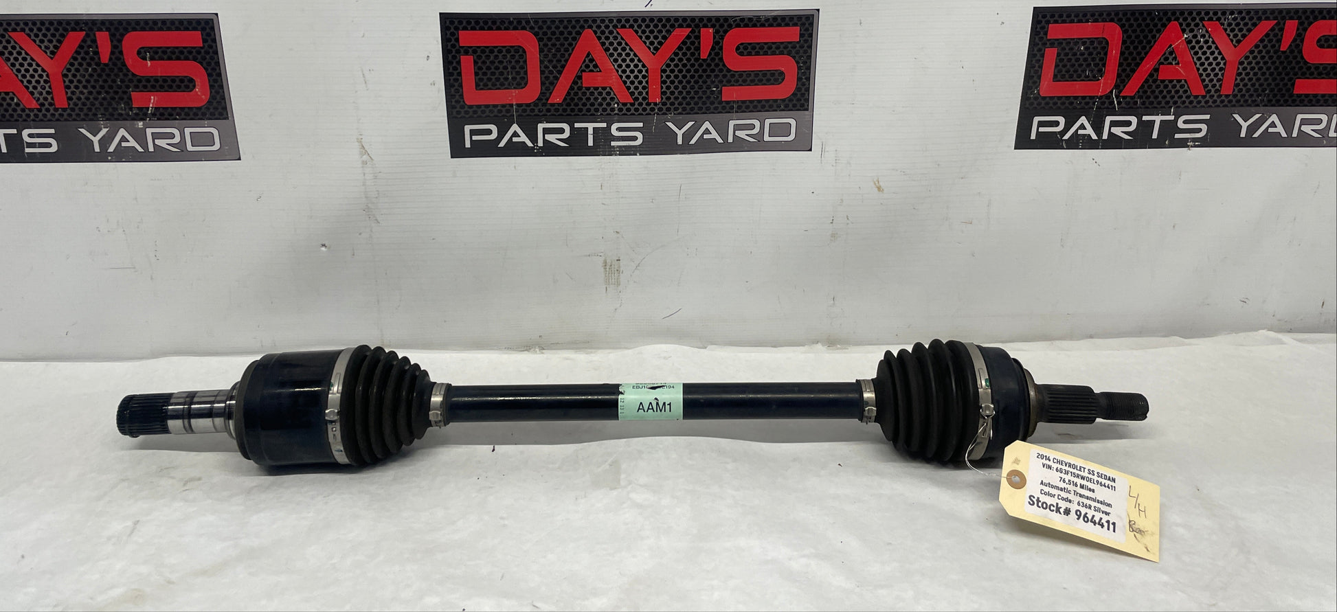 2014 Chevy SS Sedan LH Driver Rear CV Axle Half Shaft OEM - Day's Parts Yard