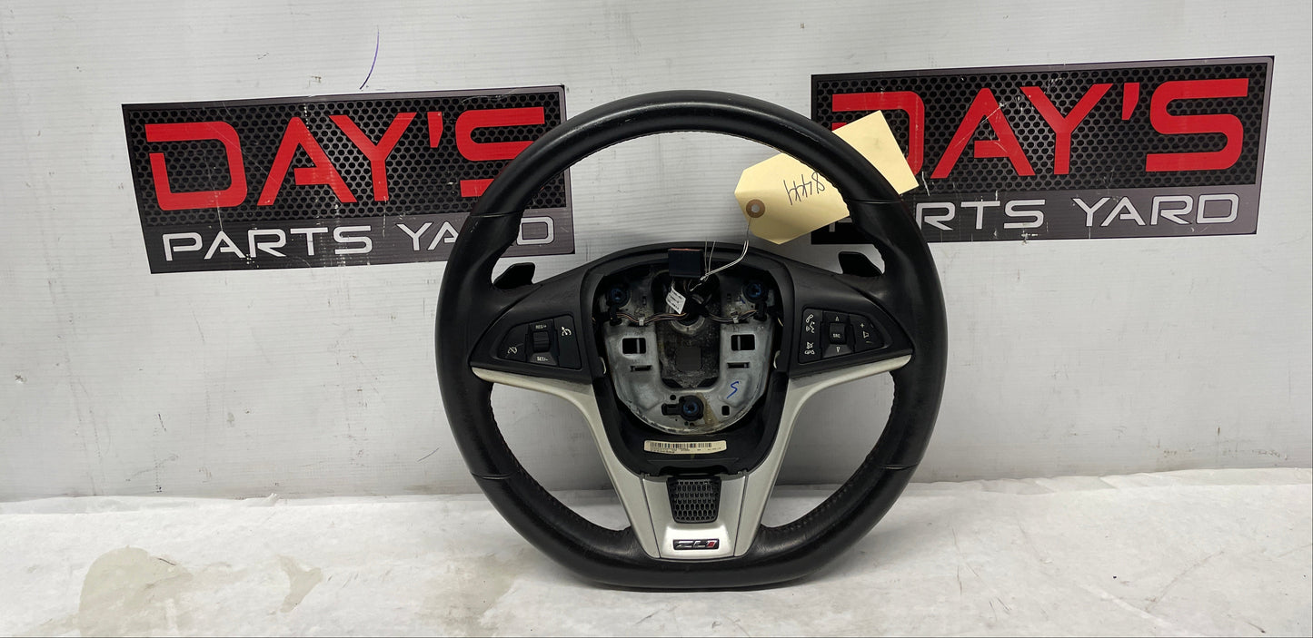 2013 Chevy Camaro ZL1 Steering Wheel w/ Buttons Black Leather OEM