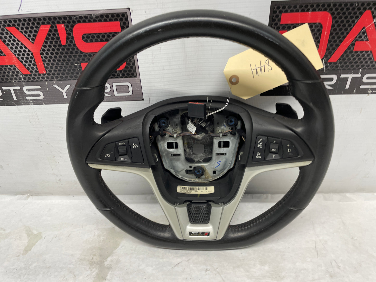 2013 Chevy Camaro ZL1 Steering Wheel w/ Buttons Black Leather OEM