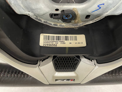 2013 Chevy Camaro ZL1 Steering Wheel w/ Buttons Black Leather OEM