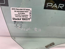 2015 Chevy SS Sedan RH Passenger Front Door Window Glass OEM - Day's Parts Yard