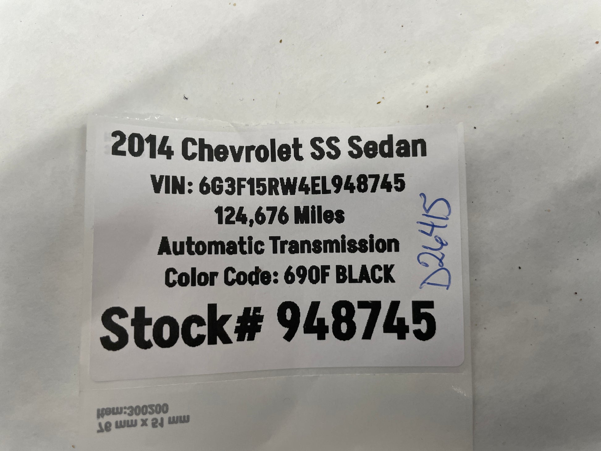 2014 Chevy SS Sedan Battery Stowage Access Hole Door Felt Trim Cover OEM - Day's Parts Yard