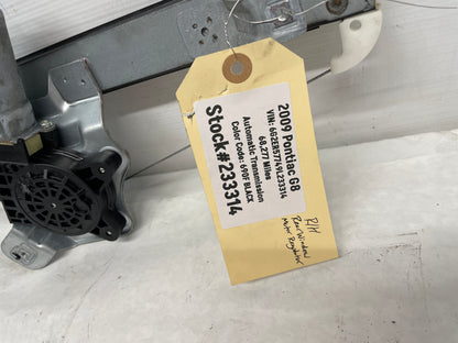 2009 Pontiac G8 GT RH Passenger Rear Window Regulator Motor OEM - Day's Parts Yard