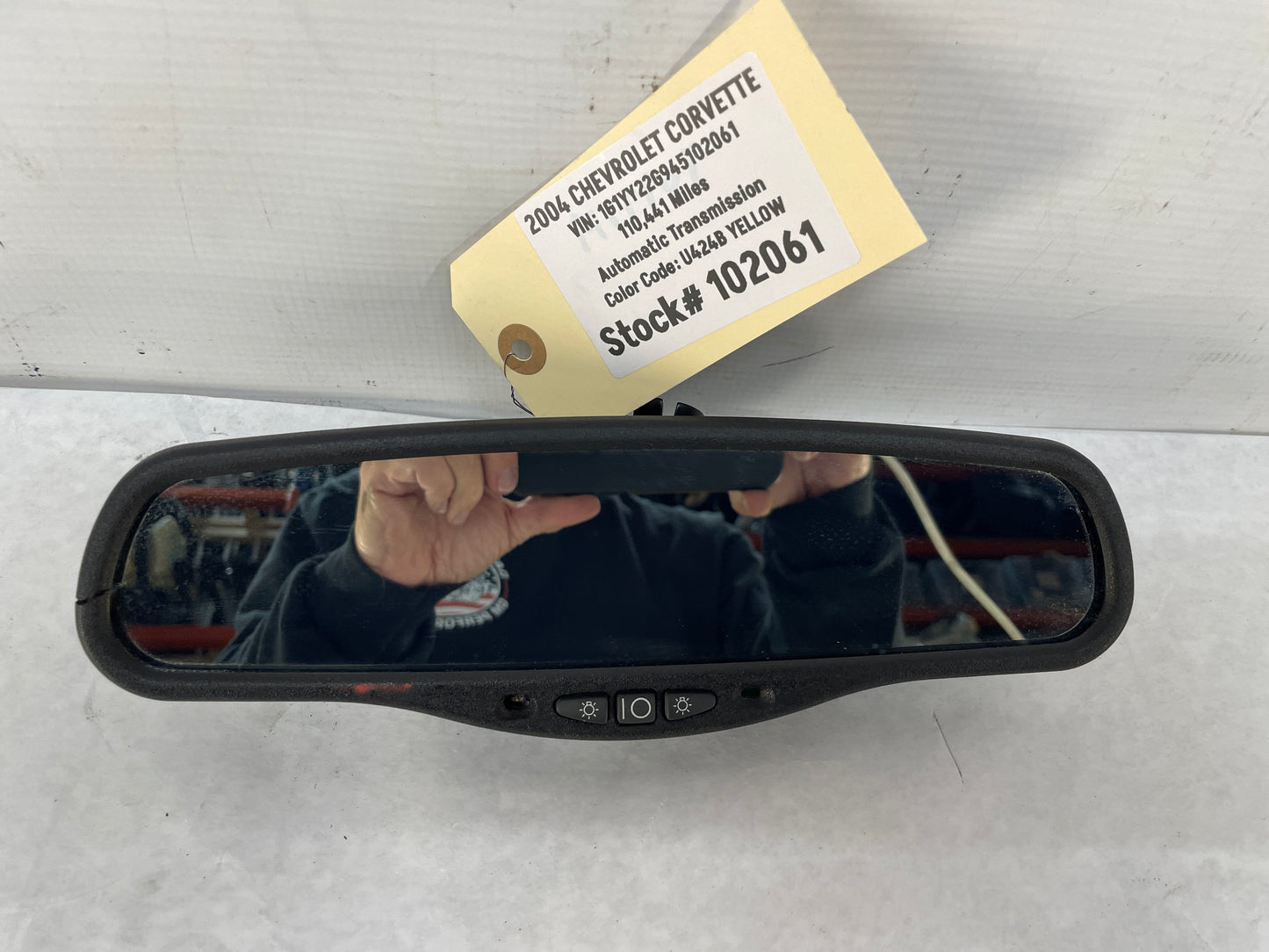 2004 Chevy C5 Corvette Rearview Rear View Mirror Auto Adjust OEM - Day's Parts Yard