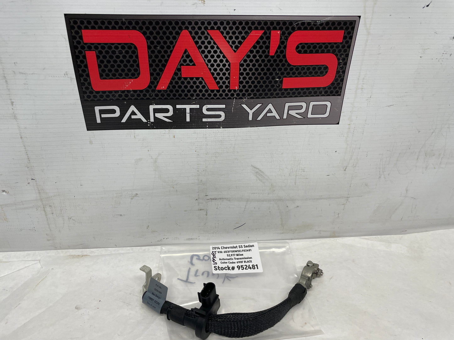 2014 Chevy SS Sedan Negative Battery Ground Cable Strap Wire OEM