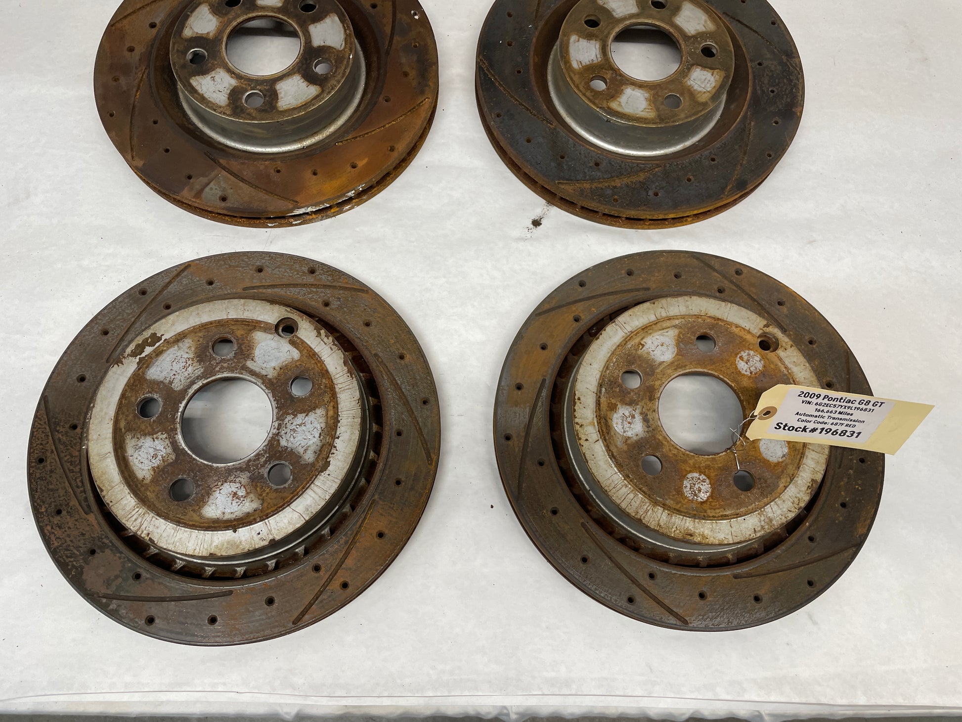 2009 Pontiac G8 GT Drilled and Slotted Rotors - Day's Parts Yard
