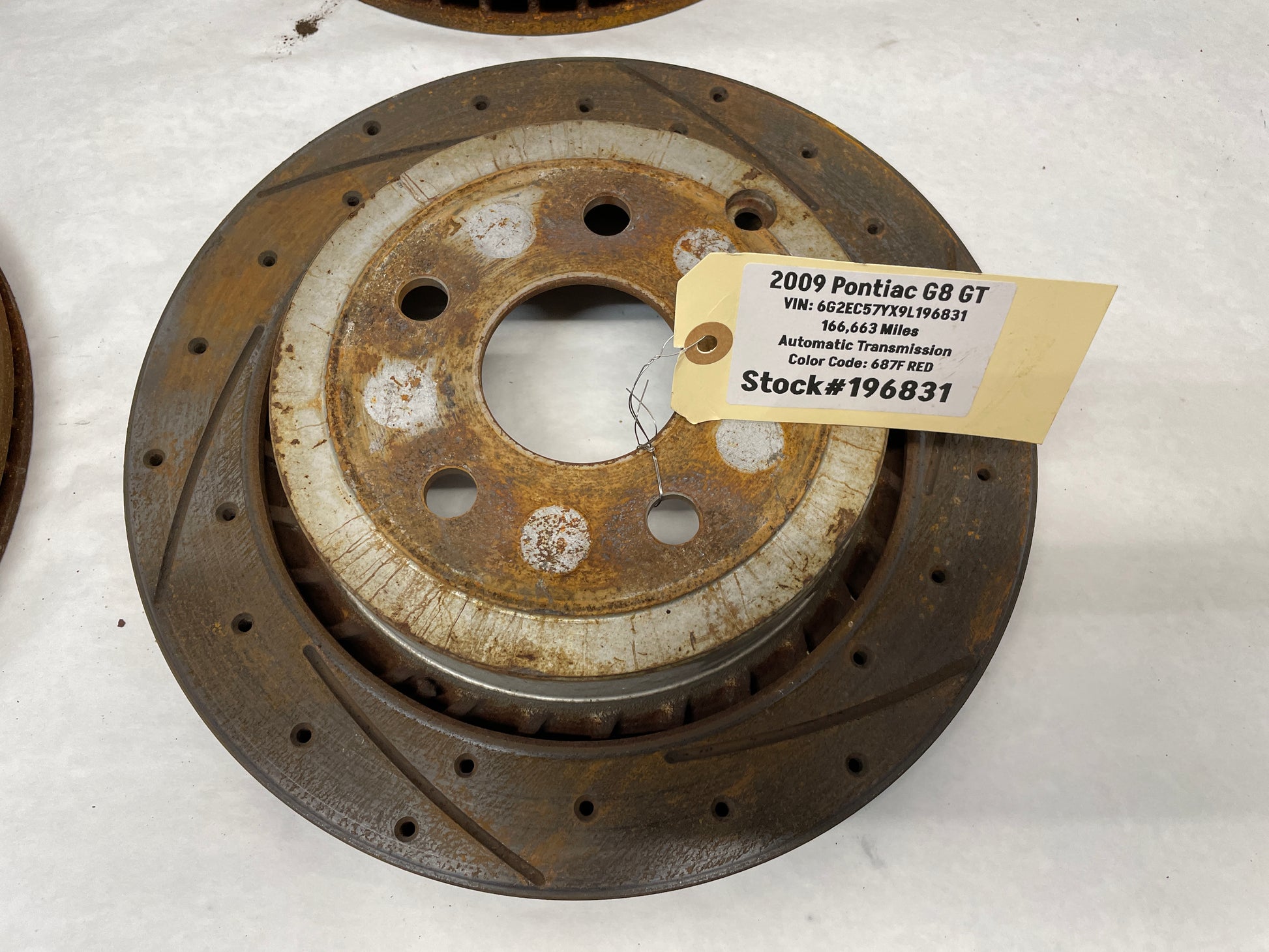 2009 Pontiac G8 GT Drilled and Slotted Rotors - Day's Parts Yard