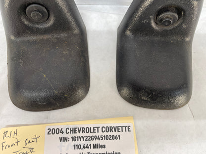 2004 Chevy C5 Corvette RH Passenger Seat Track Frame Finish Covers Trims OEM - Day's Parts Yard