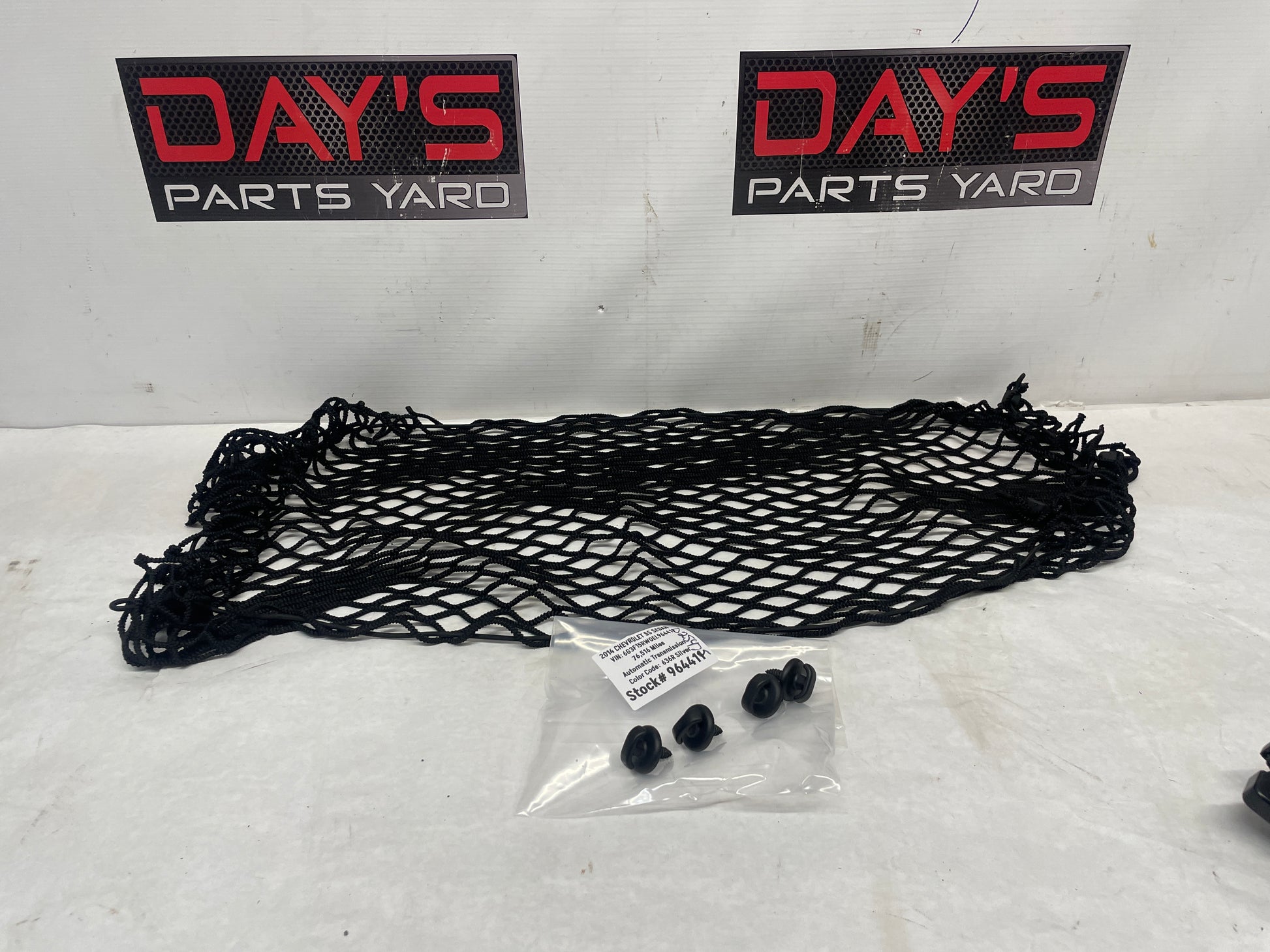 2014 Chevy SS Sedan Trunk Cargo Net w/ Hooks OEM - Day's Parts Yard