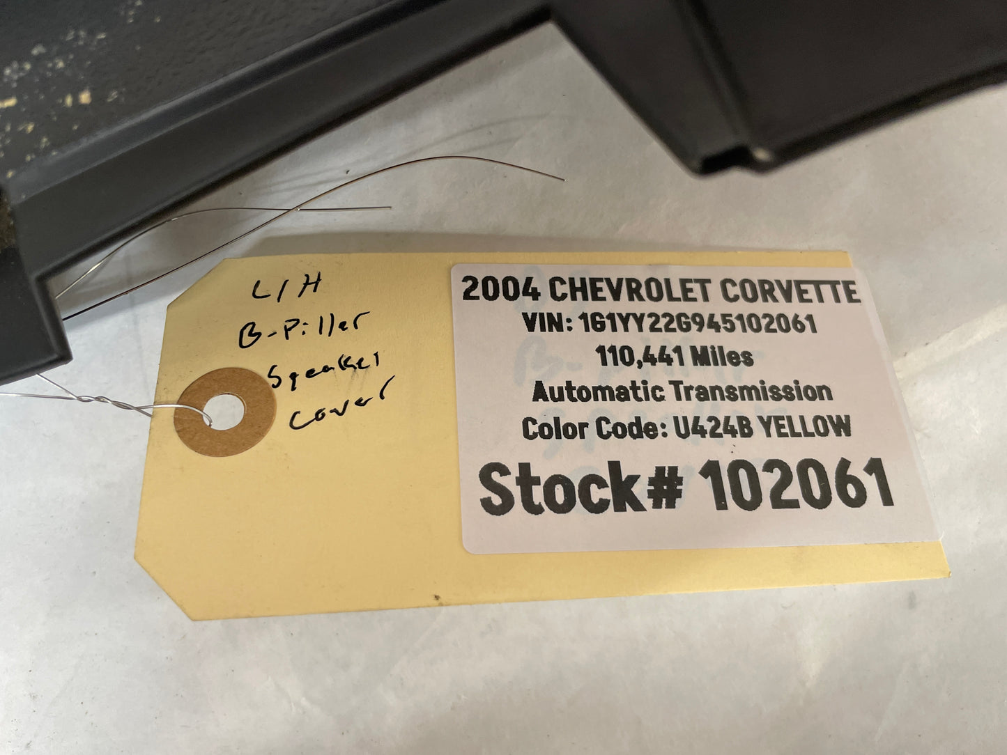 2004 Chevy C5 Corvette LH Driver Interior Quarter Speaker Cover Panel Trim OEM - Day's Parts Yard