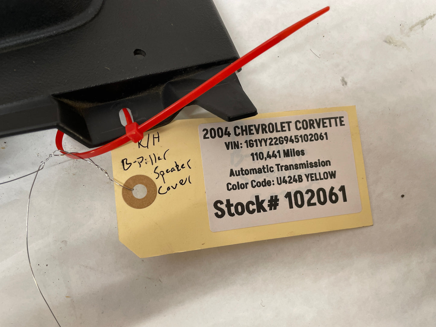 2004 Chevy C5 Corvette RH Passenger Interior Quarter Speaker Cover Panel Trim OEM - Day's Parts Yard