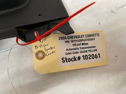 2004 Chevy C5 Corvette RH Passenger Interior Quarter Speaker Cover Panel Trim OEM - Day's Parts Yard