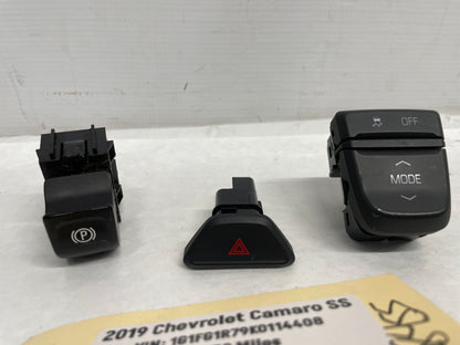 2019 Chevy Camaro SS Traction Stability Control Hazard Parking Brake Switches OEM