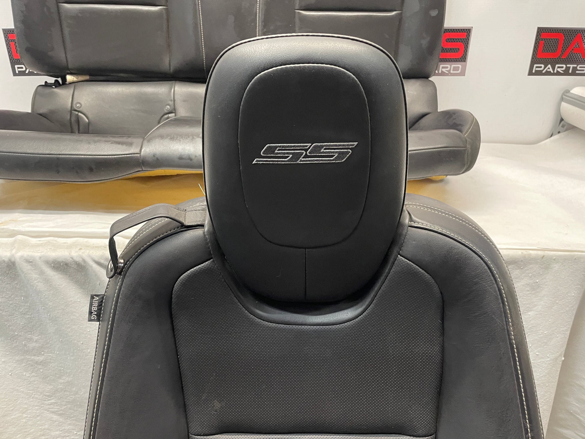 2010 Chevy Camaro SS Seats Front and Rear Black Leather OEM - Day's Parts Yard