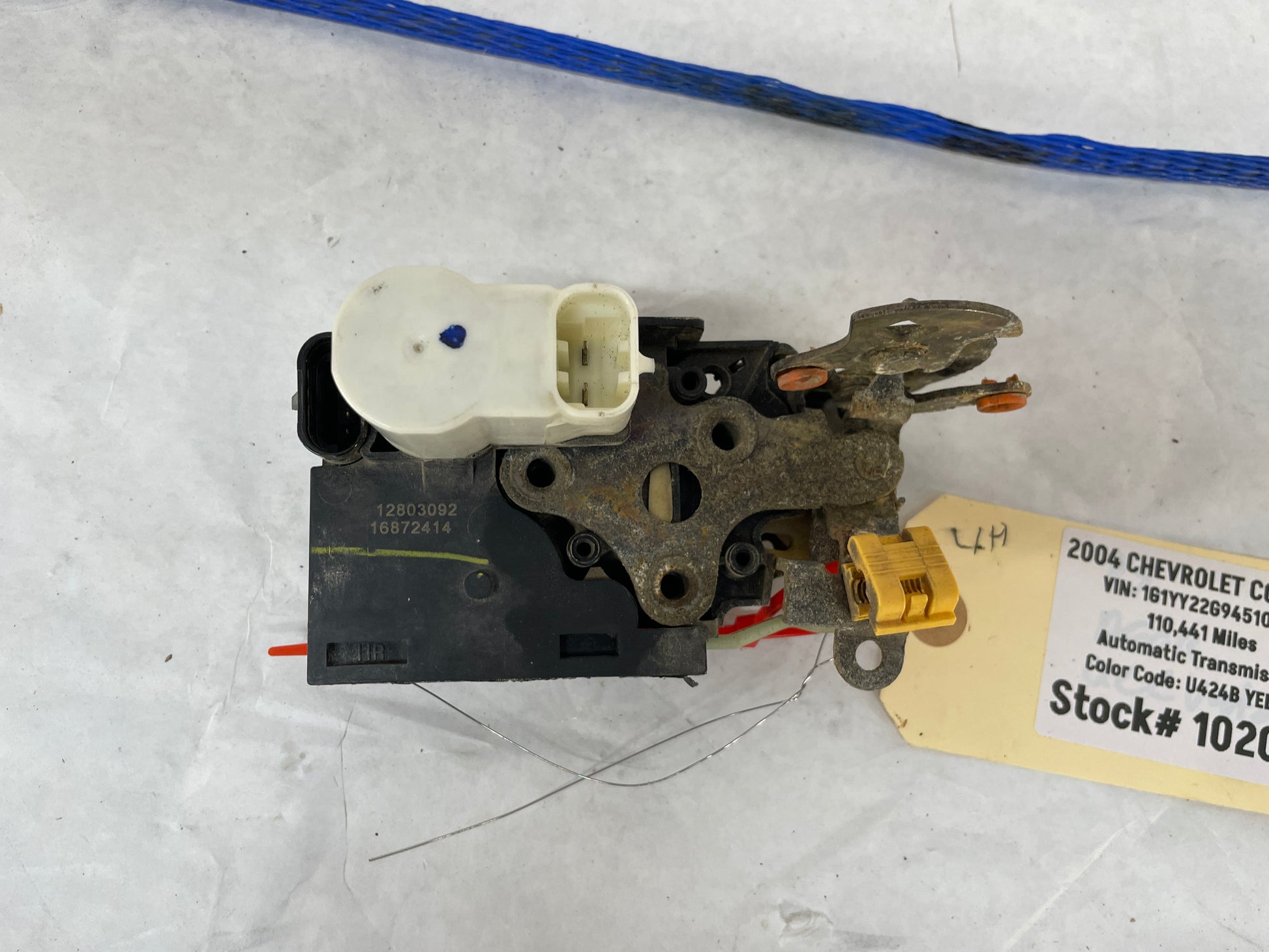 2004 Chevy C5 Corvette LH Driver Door Lock Latch Actuator Assembly OEM - Day's Parts Yard