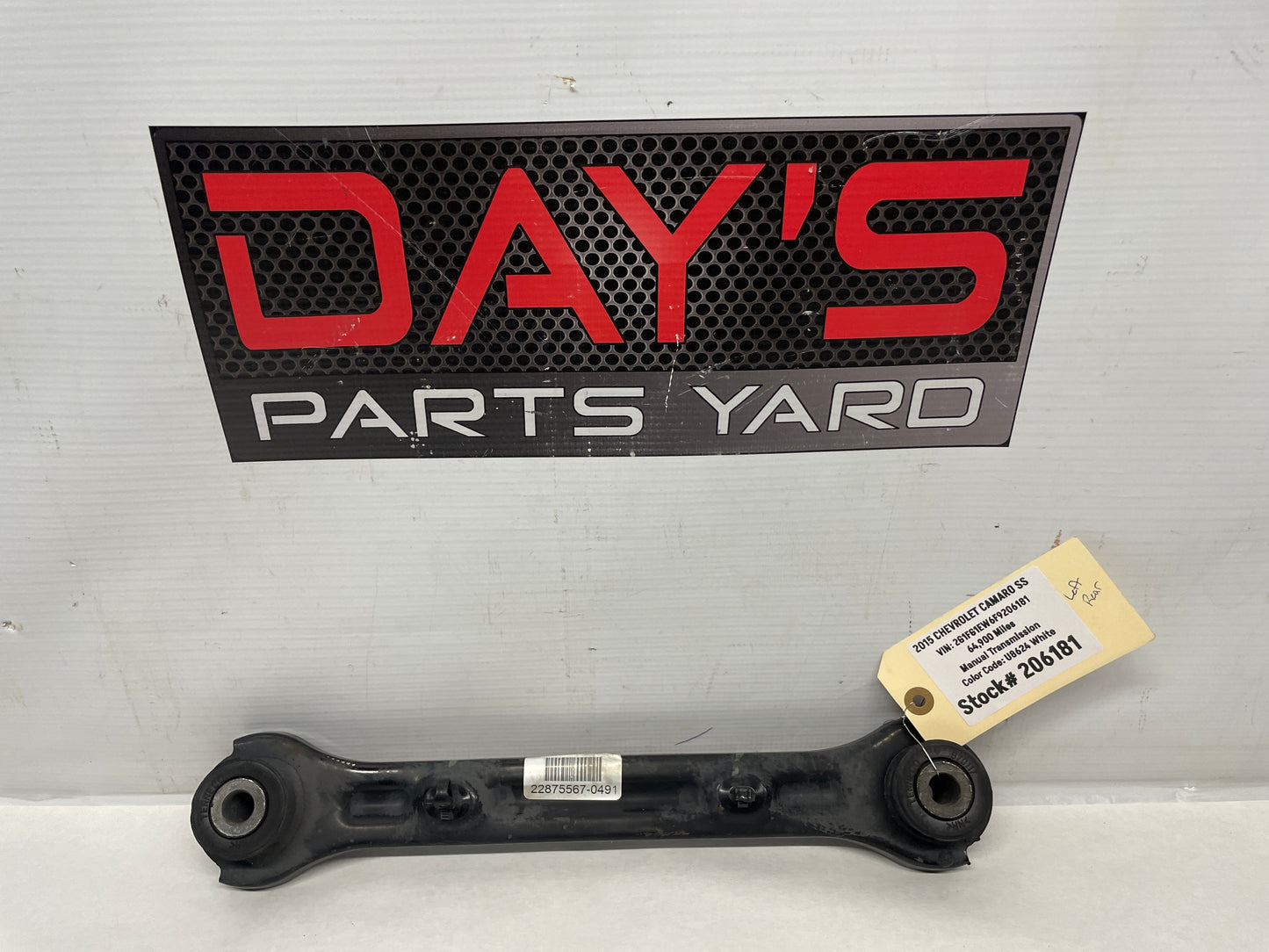 2015 Chevy Camaro SS Driver Rear Suspension Trailing Drag Link Control Arm OEM - Day's Parts Yard