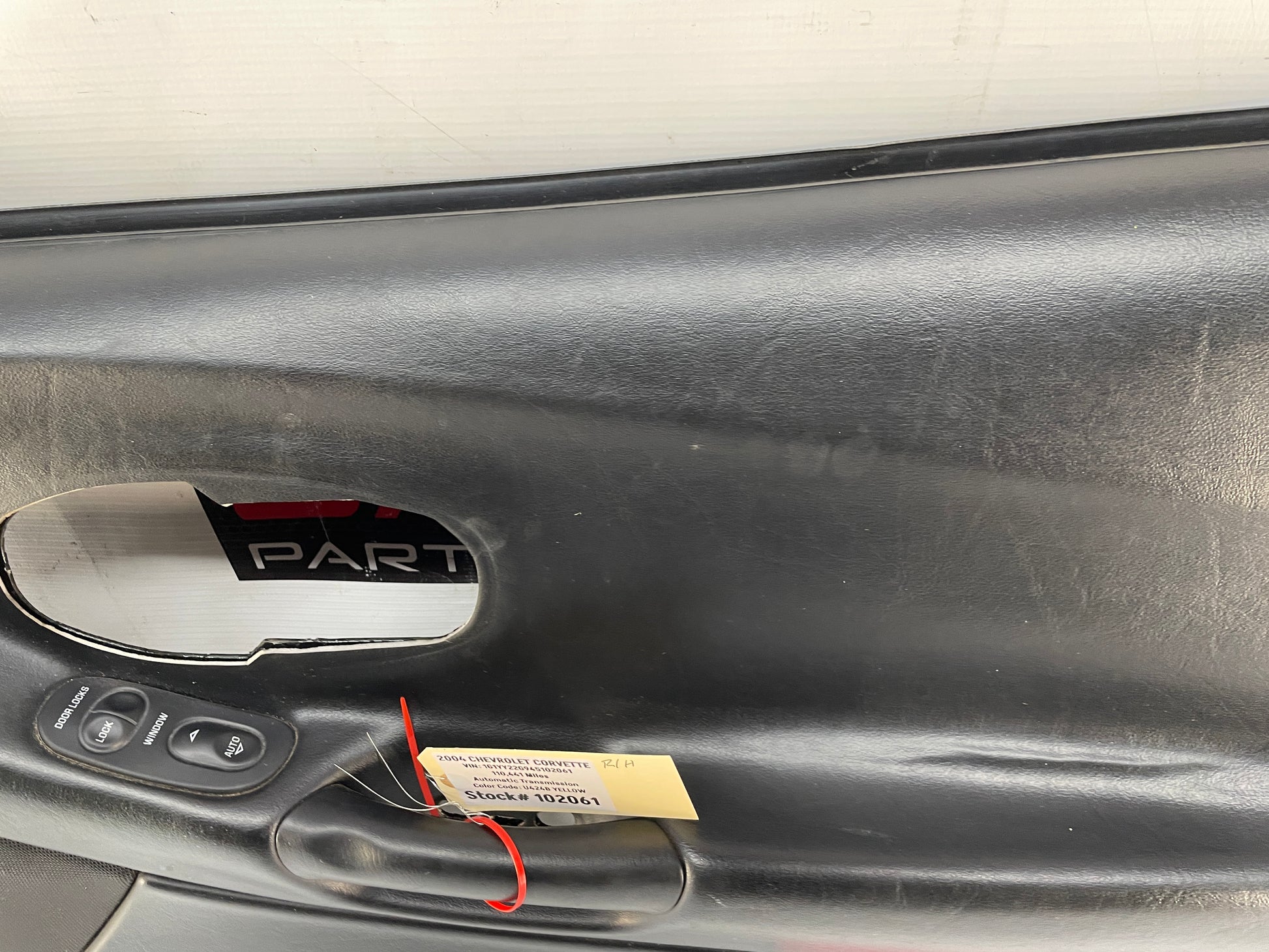 2004 Chevy C5 Corvette RH Passenger Front Interior Door Panel Trim OEM - Day's Parts Yard