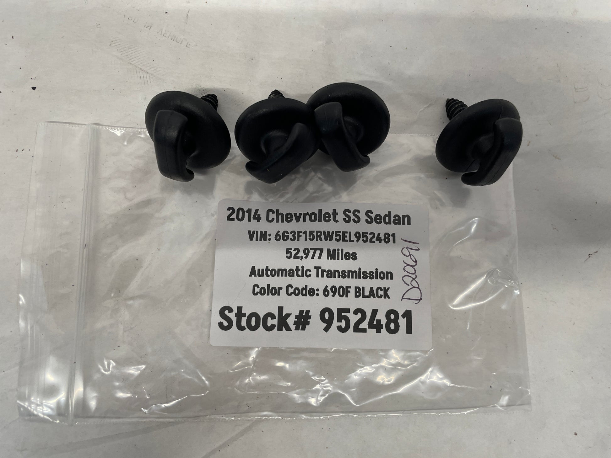 2014 Chevy SS Sedan Cargo Net Hooks OEM - Day's Parts Yard