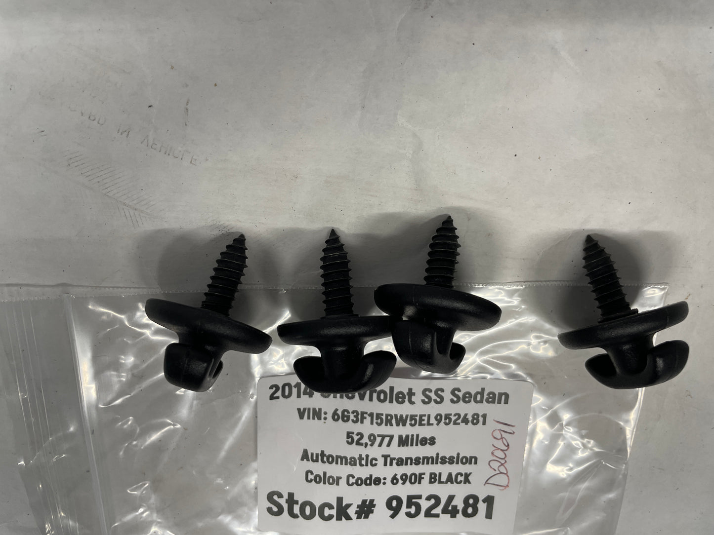 2014 Chevy SS Sedan Cargo Net Hooks OEM - Day's Parts Yard