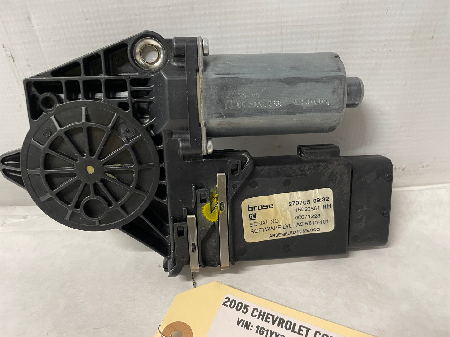 2005 Chevy C6 Corvette RH Passenger Window Motor OEM