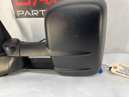 2007 Chevy Silverado K3500 LH Driver Exterior Tow Power Heated Mirror Black OEM - Day's Parts Yard