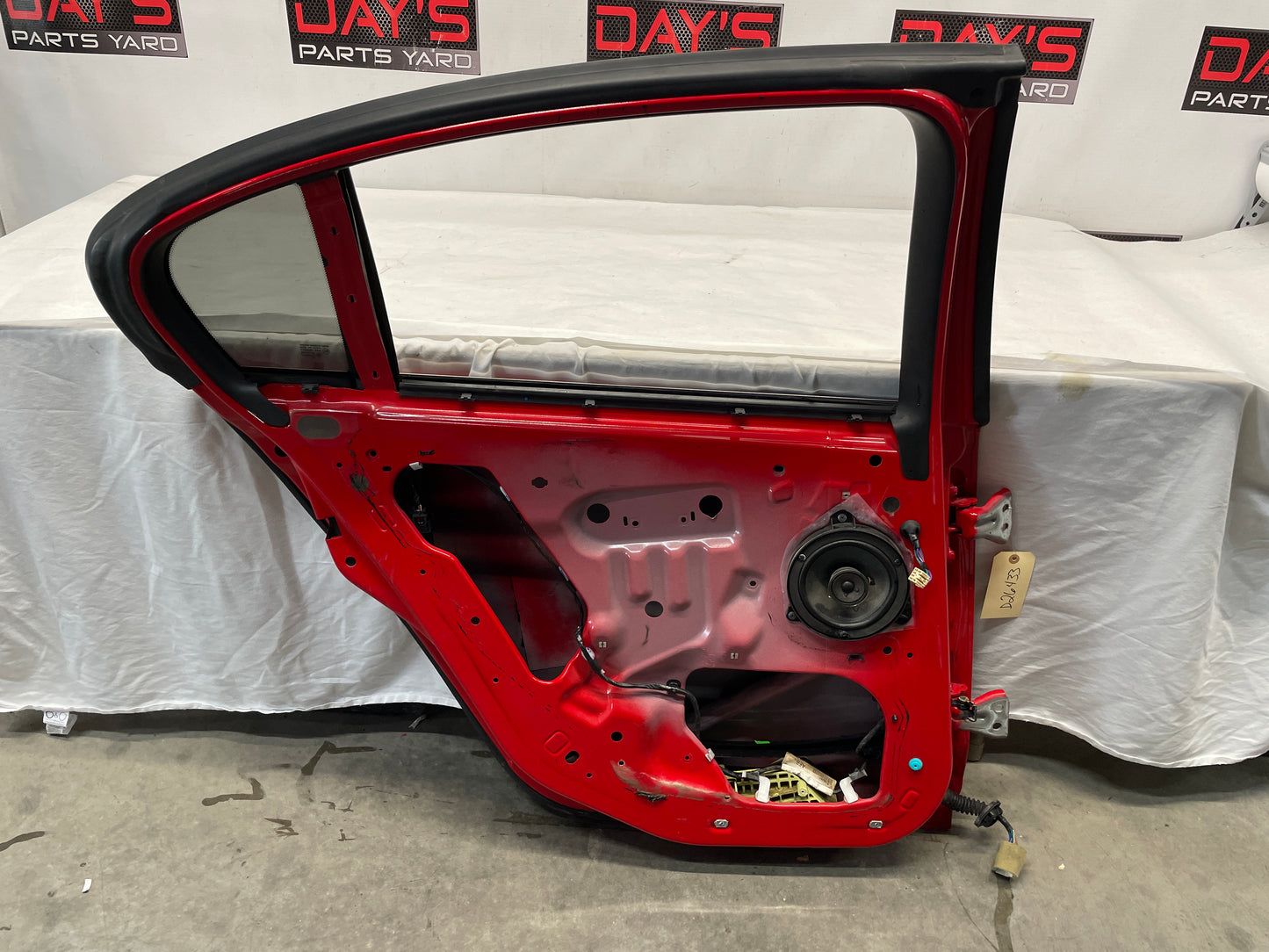 2009 Pontiac G8 GT LH Driver Rear Exterior Door Red OEM - Day's Parts Yard