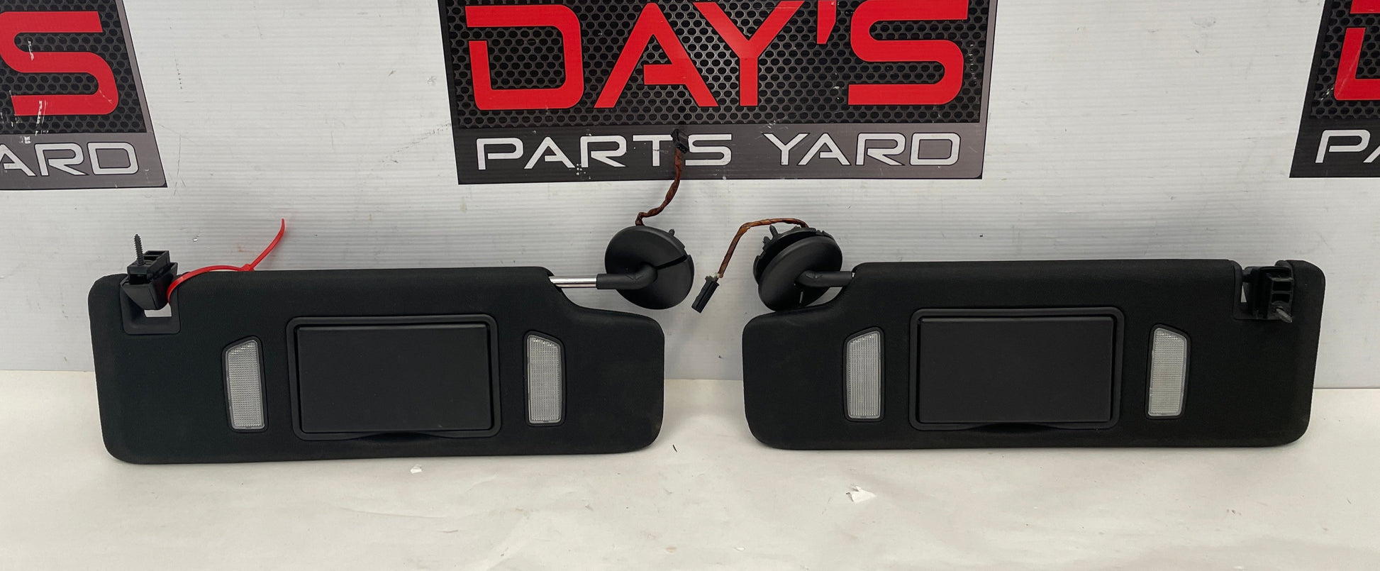 2016 Chevy Camaro SS RH & LH Sun Visor Sunvisor w/ Clips OEM - Day's Parts Yard