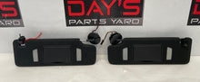 2016 Chevy Camaro SS RH & LH Sun Visor Sunvisor w/ Clips OEM - Day's Parts Yard