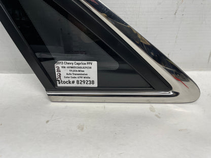 2013 Chevy Caprice PPV LH Driver Quarter Window Glass OEM - Day's Parts Yard