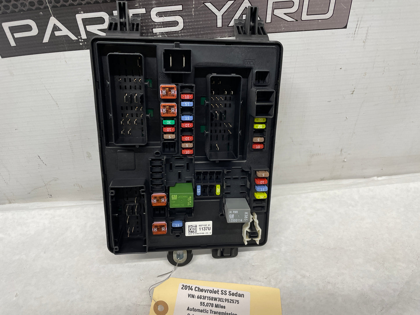2014 Chevy SS Sedan Rear Fuse Relay Wiring Harness Junction Box Block OEM