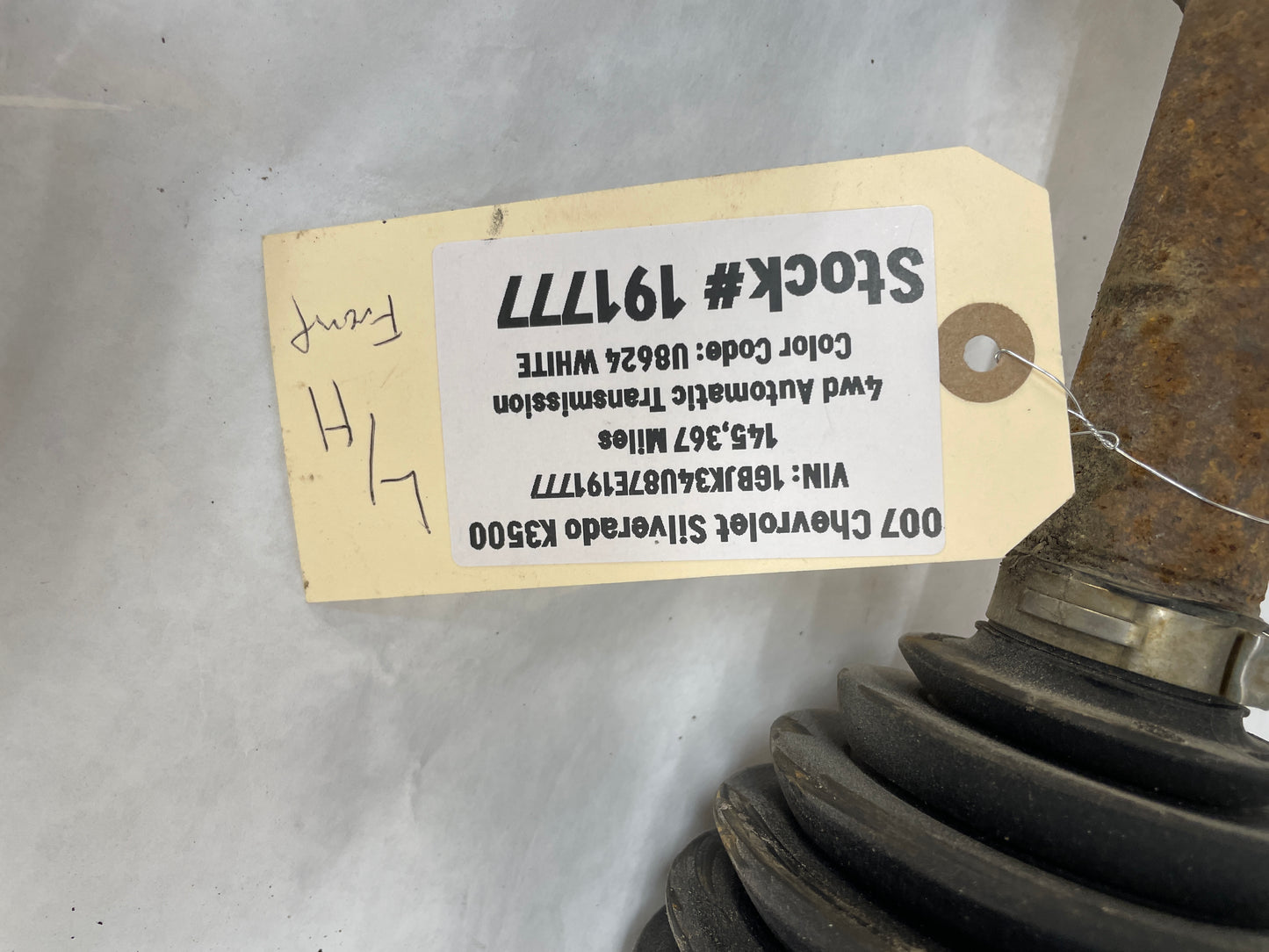 2007 Chevy Silverado K3500 LH Driver CV Half Shaft Axle OEM - Day's Parts Yard