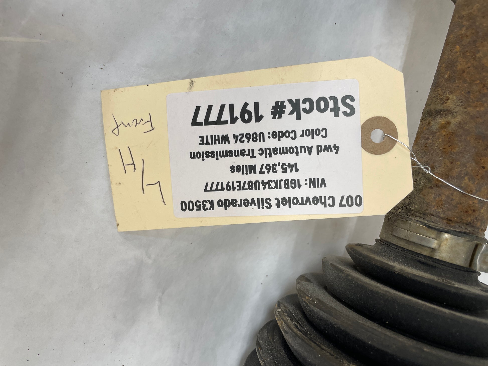 2007 Chevy Silverado K3500 LH Driver CV Half Shaft Axle OEM - Day's Parts Yard