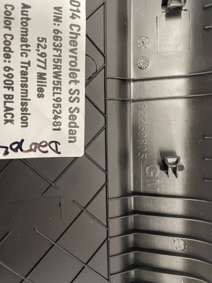 2014 Chevrolet SS Sedan Glove Box Rubber Mat Insert OEM - Day's Parts Yard
