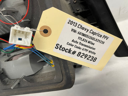 2013 Chevy Caprice PPV RH Passenger Taillight Tail Light Lamp OEM - Day's Parts Yard