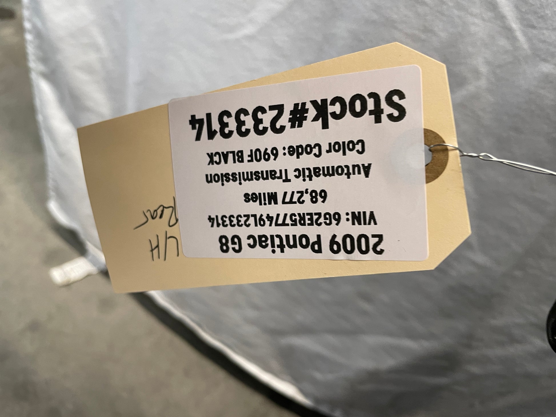 2009 Pontiac G8 LH Driver Rear Exterior Door Black OEM - Day's Parts Yard