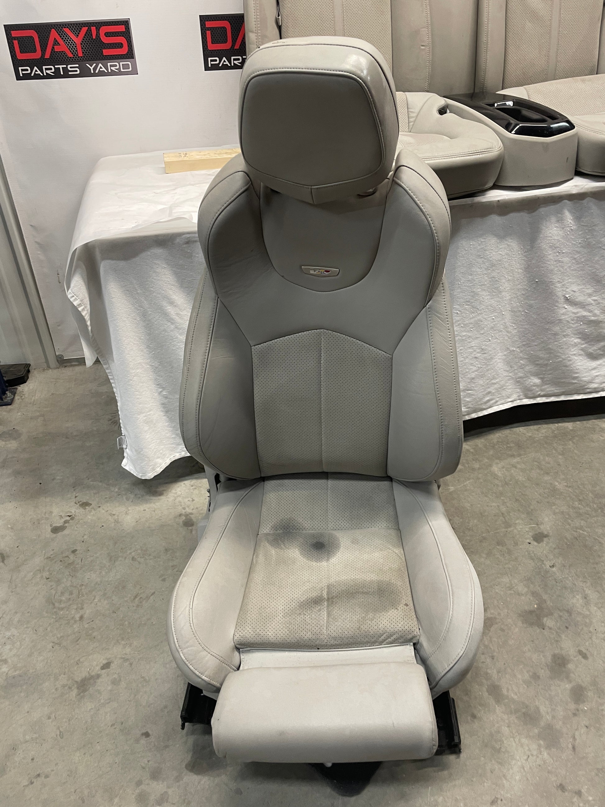 2011 Cadillac CTS-V Seats Fronts and Rears Recaro Gray OEM - Day's Parts Yard