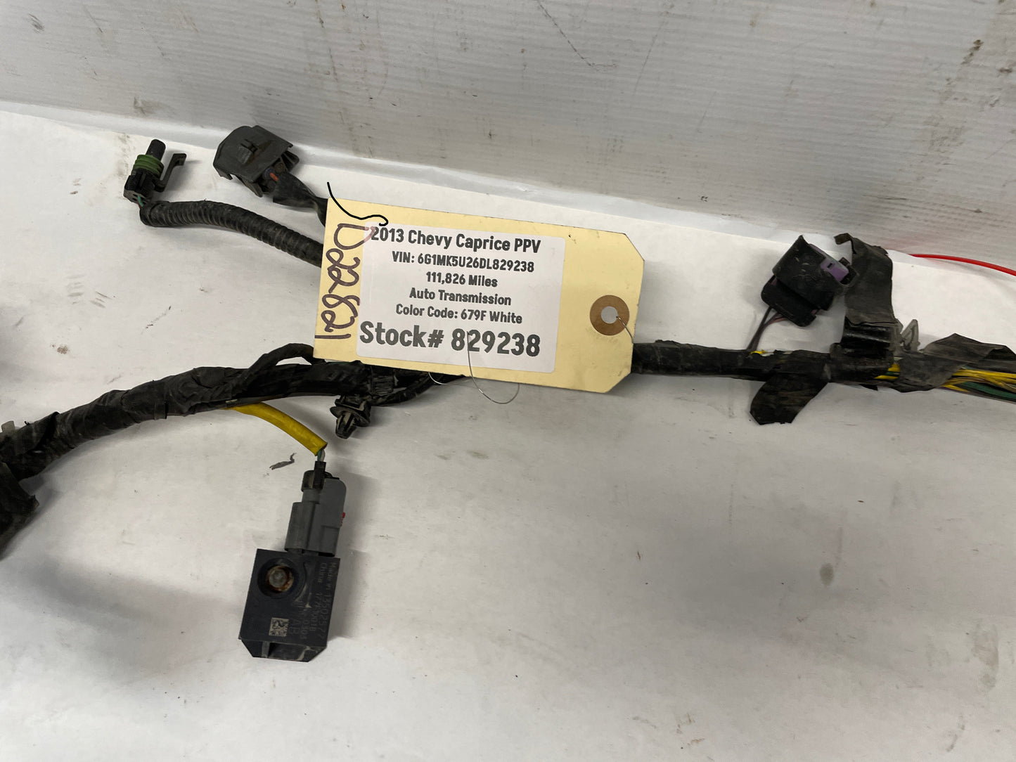 2013 Chevy Caprice PPV Radiator Core Support Head Light Lamp Wiring Wire Harness OEM