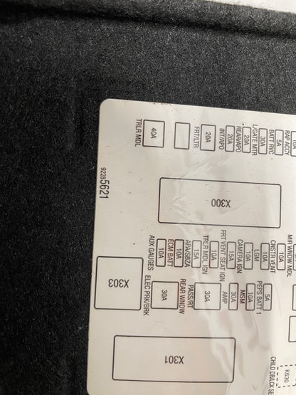 2017 Chevy SS Sedan Battery Stowage Access Hole Door Trim Felt Carpet OEM