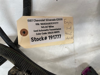 2007 Chevy Silverado K3500 Engine Transmission Wire Wiring Harness OEM - Day's Parts Yard