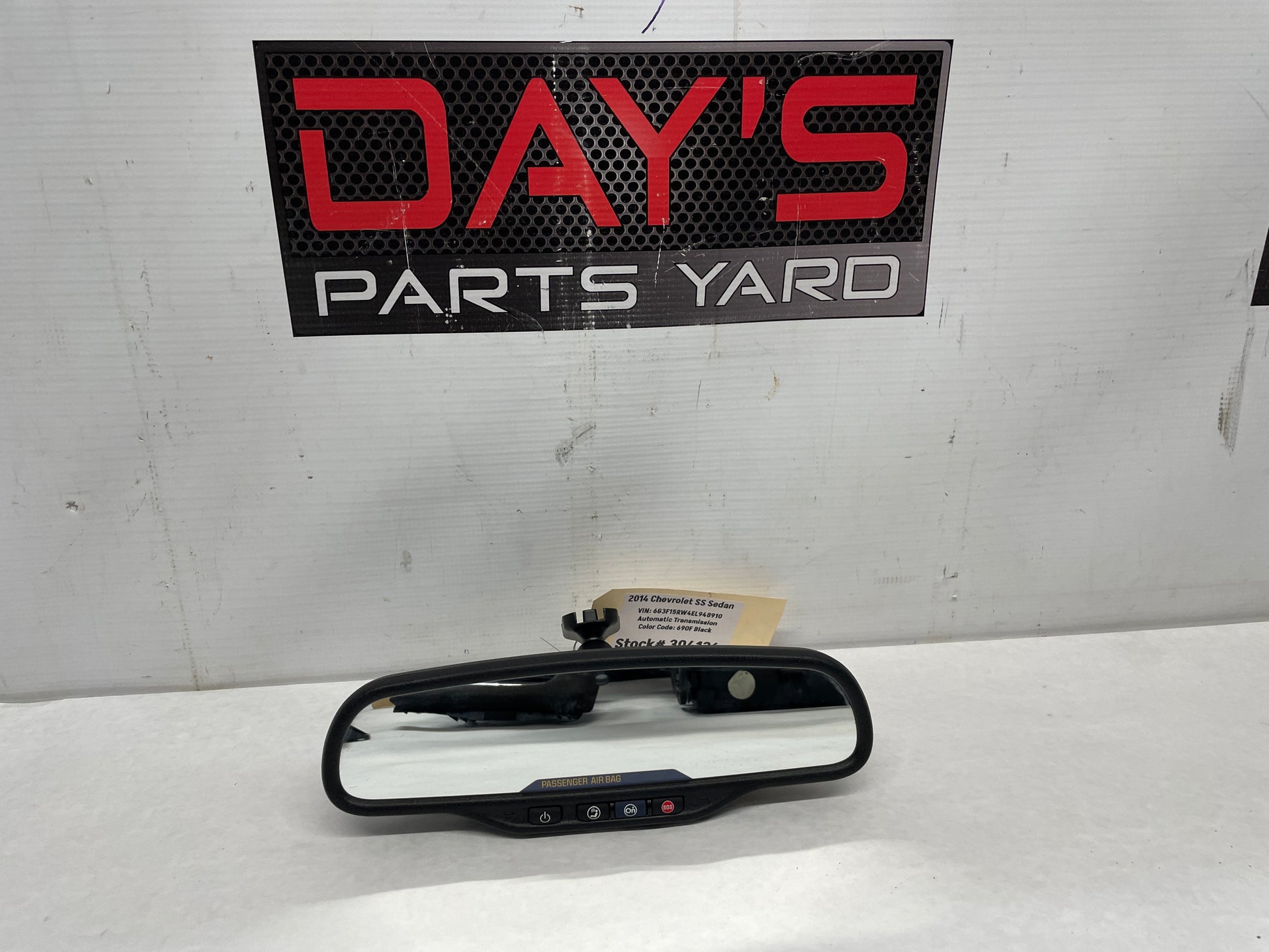 2014 Chevy SS Sedan Rear View Rearview Mirror Auto Dimming & OnStar OEM - Day's Parts Yard