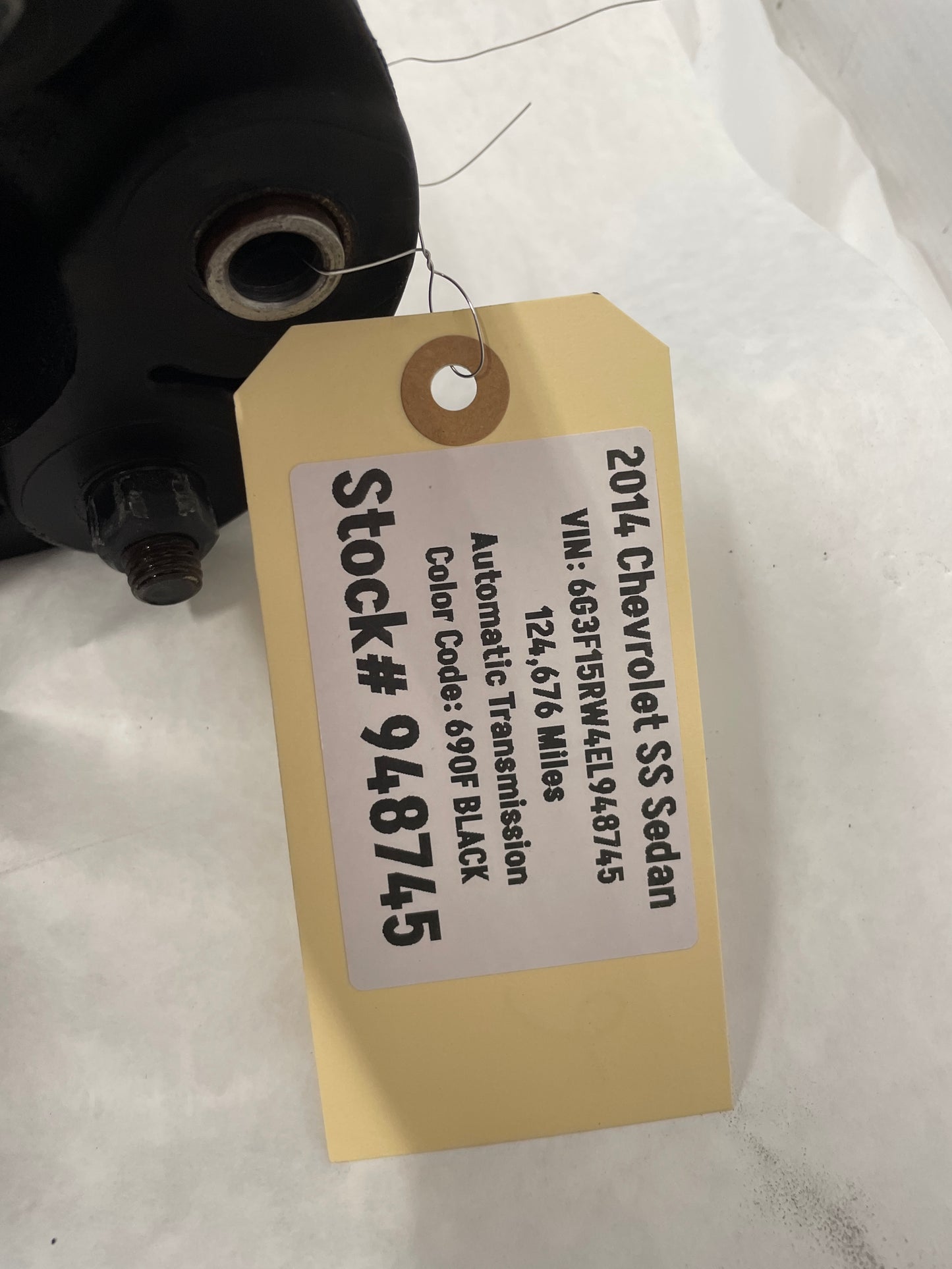 2014 Chevy SS Sedan Automatic Driveshaft Drive Shaft Propeller OEM - Day's Parts Yard